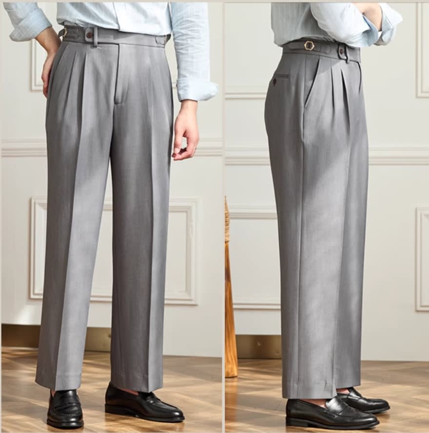Wide-leg Casual Pants Breathable Non-ironing High Waist Loose Trousers view 5