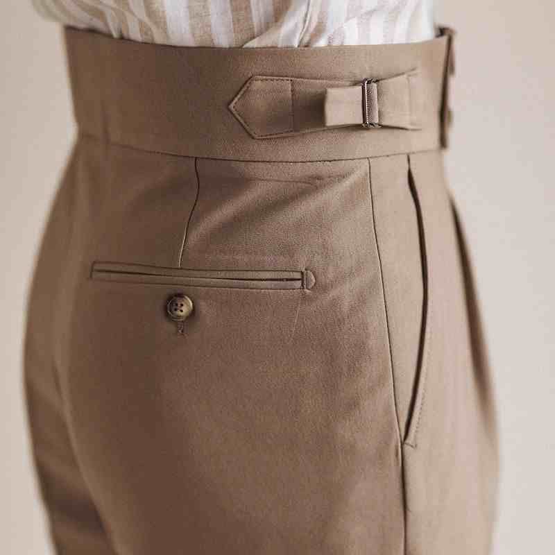 Casual High-waisted Men's Business Paris Button Straight Leg Neapolitan Sag Wear Pants view 13