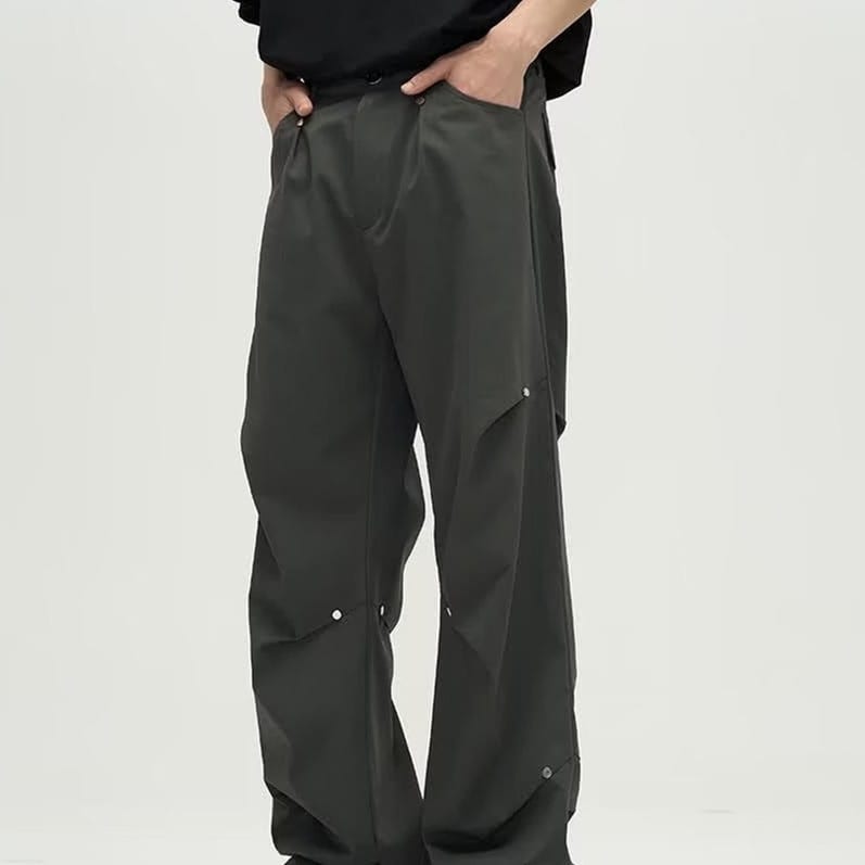 High Street European And American Pu Handsome Pants Couple view 6