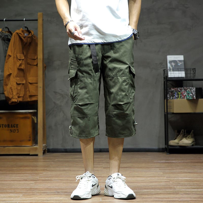 Casual Cropped Pants Men's Loose Straight view 6