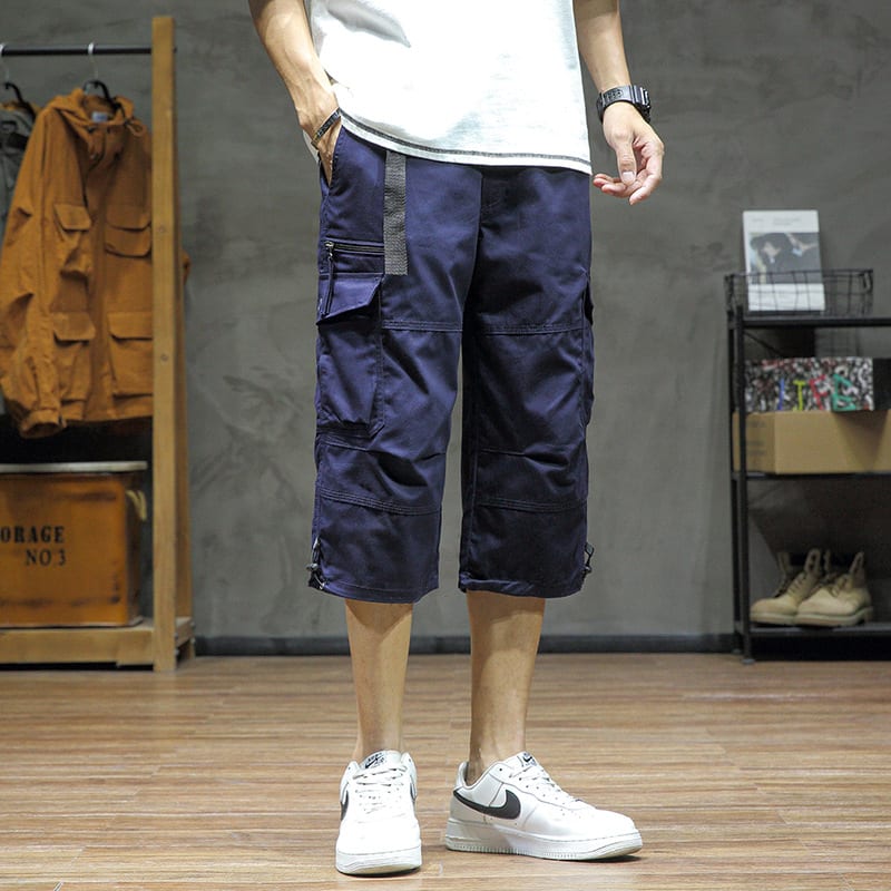 Casual Cropped Pants Men's Loose Straight view 7