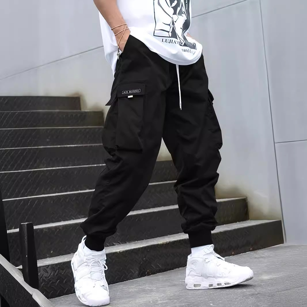 Multi-pocket Cargo Pants Men's Casual Hip-Hop Drawstring Trousers Outdoor Streetwear Sports Pant view 17