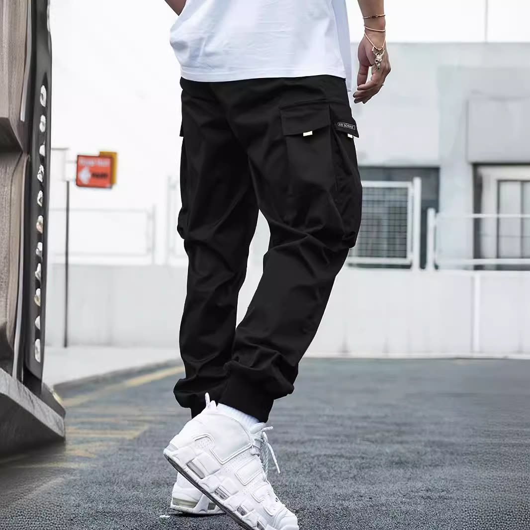 Multi-pocket Cargo Pants Men's Casual Hip-Hop Drawstring Trousers Outdoor Streetwear Sports Pant view 18