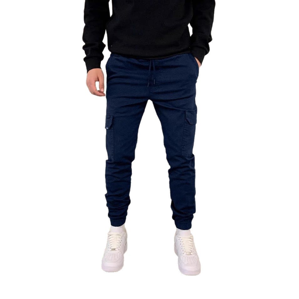 Dimensional Patch Pocket Overalls Lace Elastic Sports Baggy Pants Leisure view 5