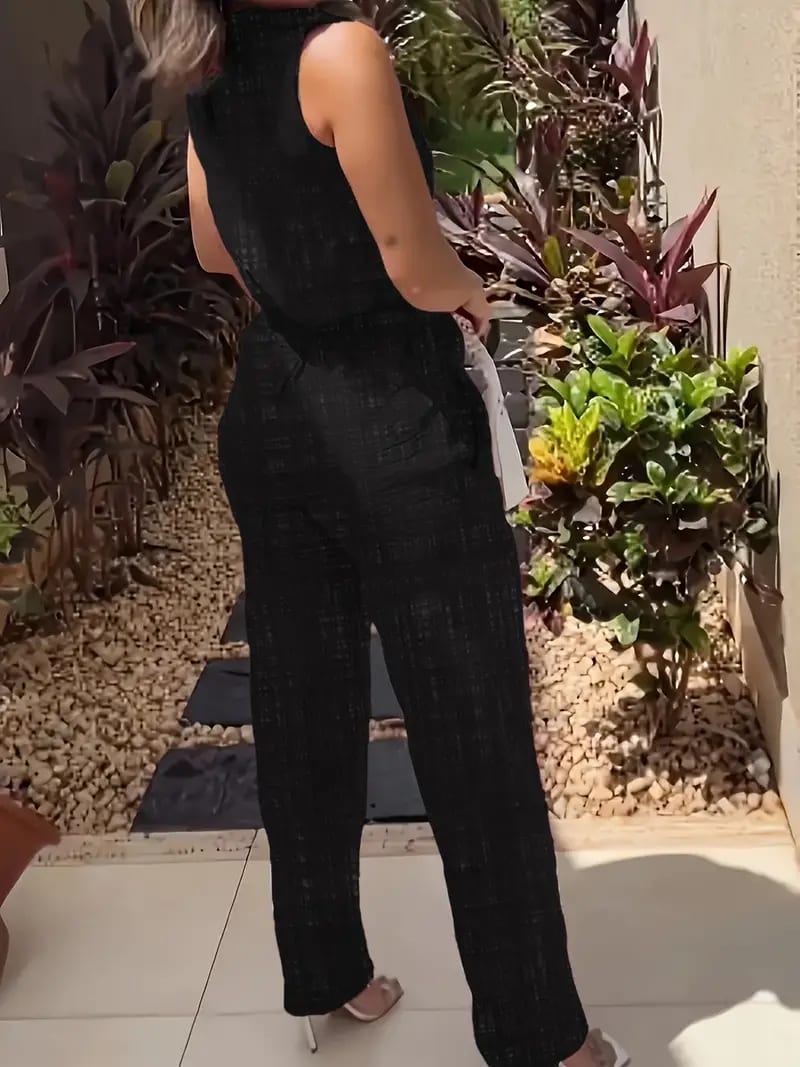 Polyester Fiber Top Pants For Women view 2