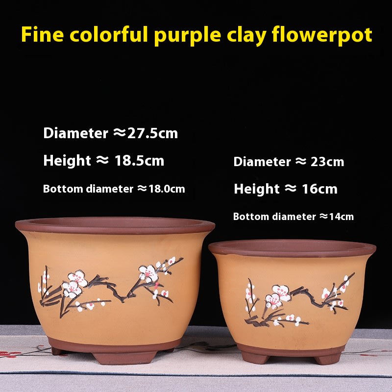 Purple Sand Flower Pot Large Balcony Vegetable Planting view 11