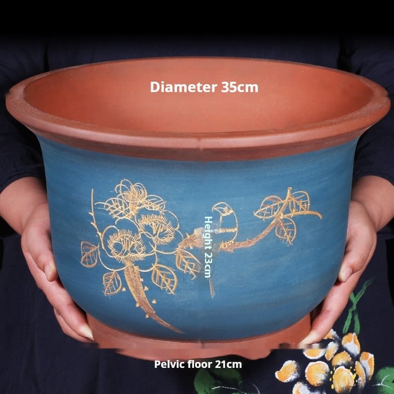 Purple Sand Flower Pot Large Balcony Vegetable Planting view 3