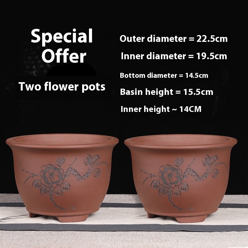 Purple Sand Flower Pot Large Balcony Vegetable Planting view 53