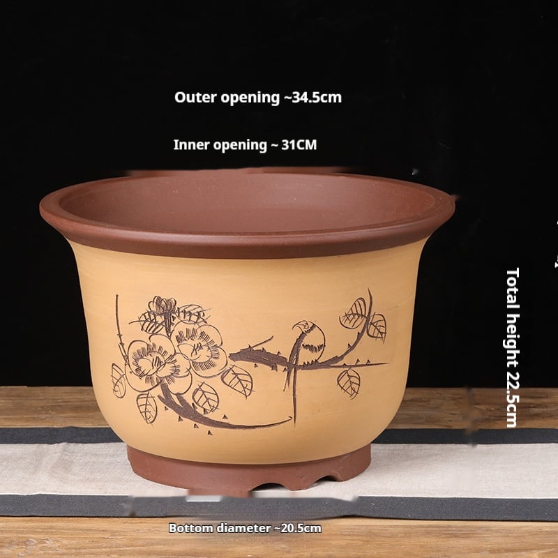 Purple Sand Flower Pot Large Balcony Vegetable Planting view 28
