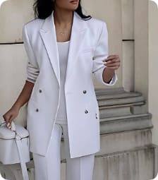 Casual Suits Fashion Long Sleeve Single-breasted Jacket Top And Slim Fit Trousers Women's Business Suits view 13
