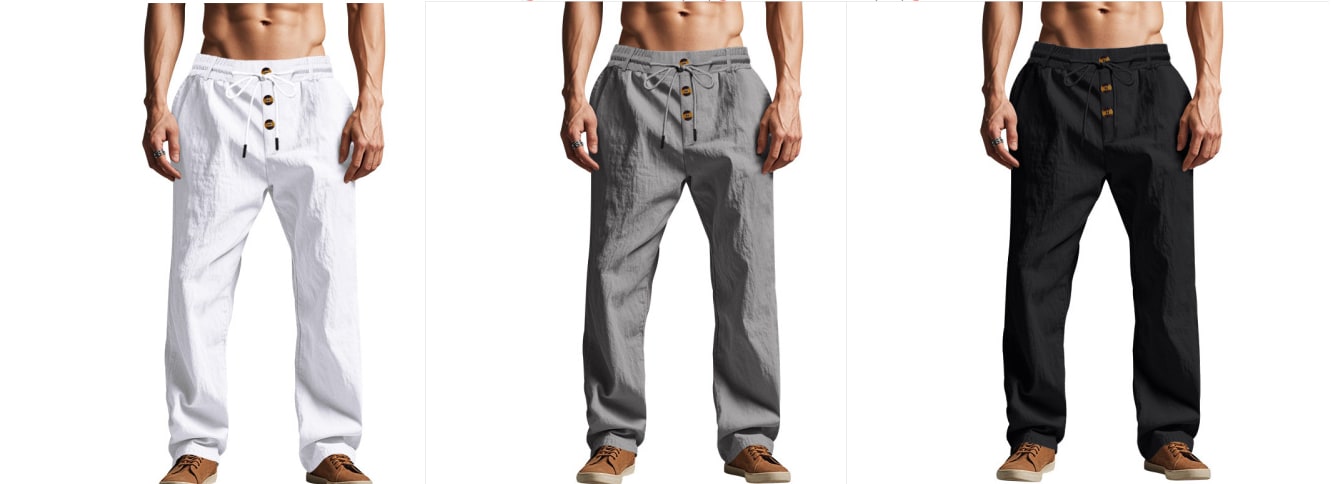 Men's Trousers Breathable Skin-Friendly Loose Fit Casual Beach Pants For Sports Summer view 11