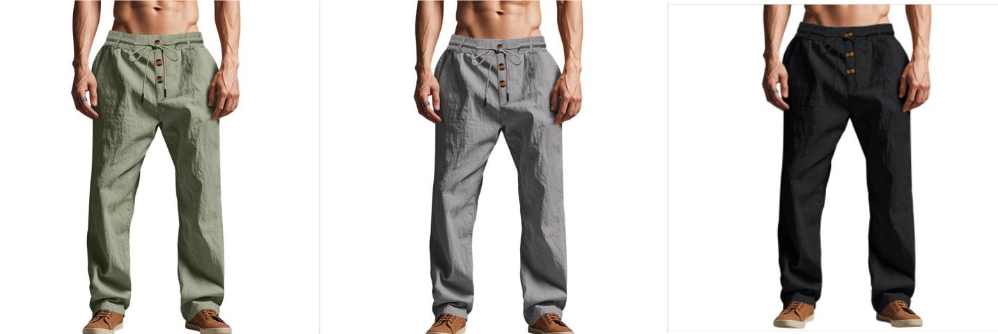 Men's Trousers Breathable Skin-Friendly Loose Fit Casual Beach Pants For Sports Summer view 9