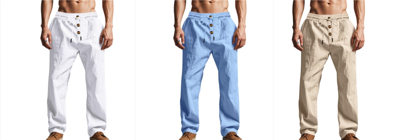 Men's Trousers Breathable Skin-Friendly Loose Fit Casual Beach Pants For Sports Summer view 8