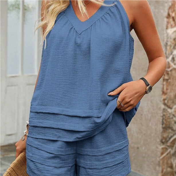 Casual Shirt Shorts Loose Outfit Women view 9