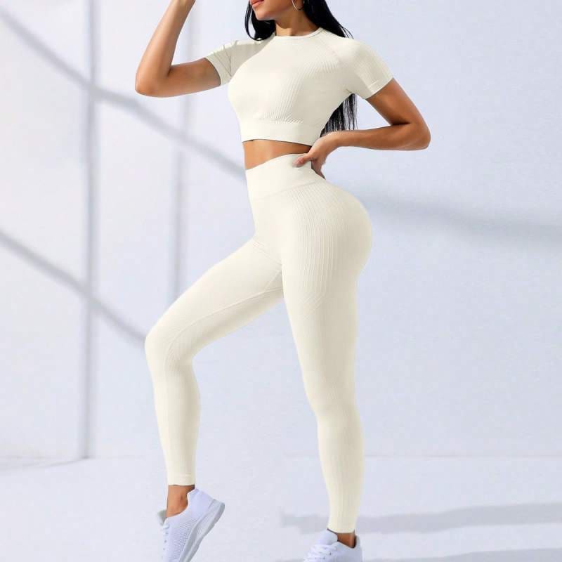 Yoga Clothes Suit Sports High Waist Workout Clothes view 3