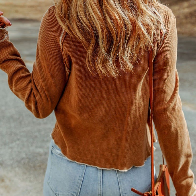 New Autumn Thin Solid Color Bottoming Shirt For Women view 10