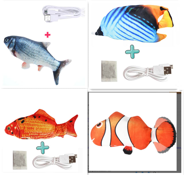 Electric Funny Cat Simulation Fish Beating Usb Jumping Cat Toy view 34