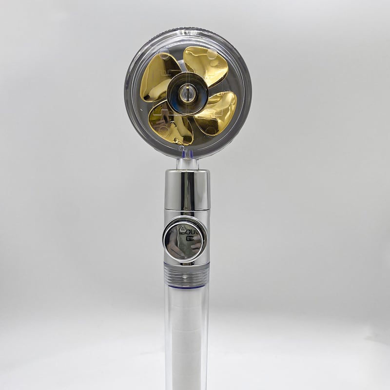 Shower Head Water Saving Flow 360 Degrees Rotating With Small Fan ABS Rain High Pressure Spray Nozzle Bathroom Accessories view 74