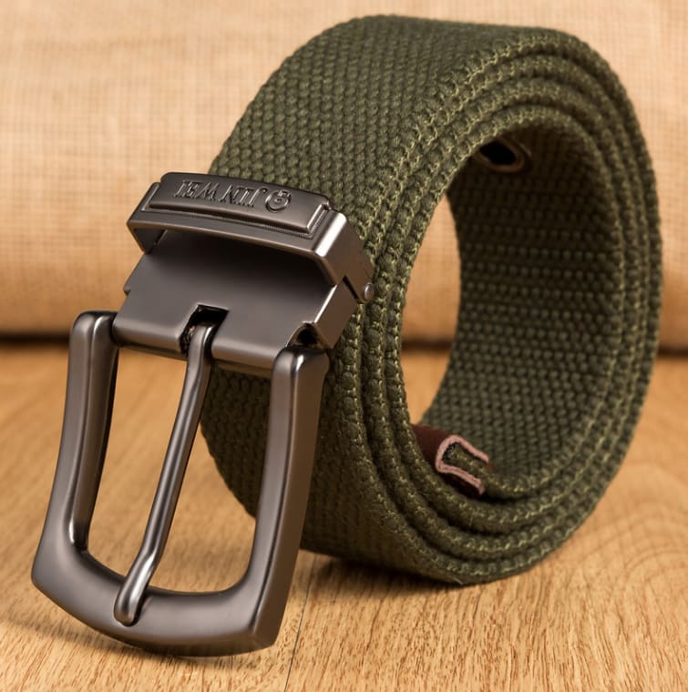 Men's Outdoor Buckle Thick Woven Canvas Belt view 4