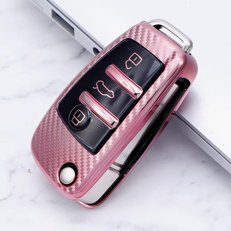 Carbon Fiber Pattern Car Key Protector view 3