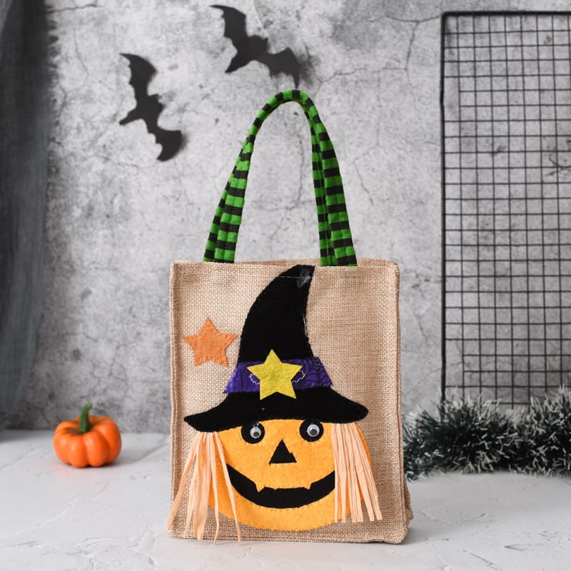 Halloween Candy Tote Bag For Kids Funny Creative Witch Skull Pumpkin Gift Handbag Small Jewelry Props Shopping Bags view 5