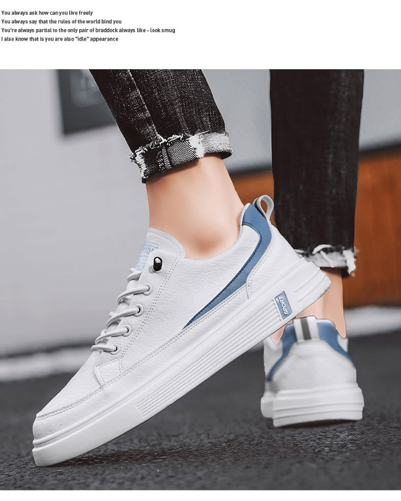 Korean Style Fashionable All-match White Shoes Men's Thin Casual Breathable Canvas Sneakers view 3