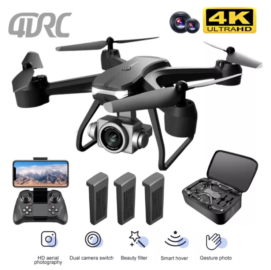V14 Professional Drone 6K HD Dual Camera Wifi FPV Portable RC Quadcopter 2 BATTERY,Drones Suitable For Adults & Beginners.Logistics Is Randomly Sent By UPS,USPS,Self-pickup. view 2