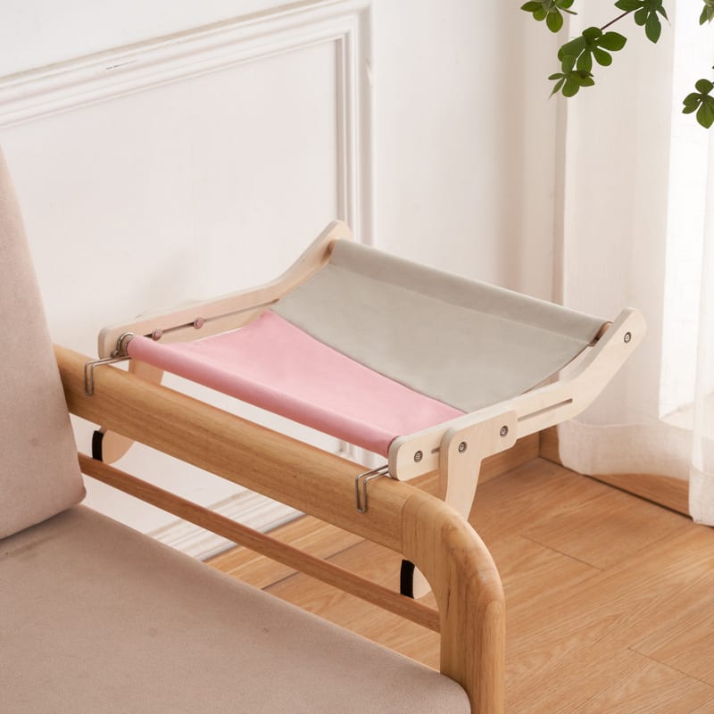 Cat Bed Hanging Bed Balcony Window Glass Wood view 2