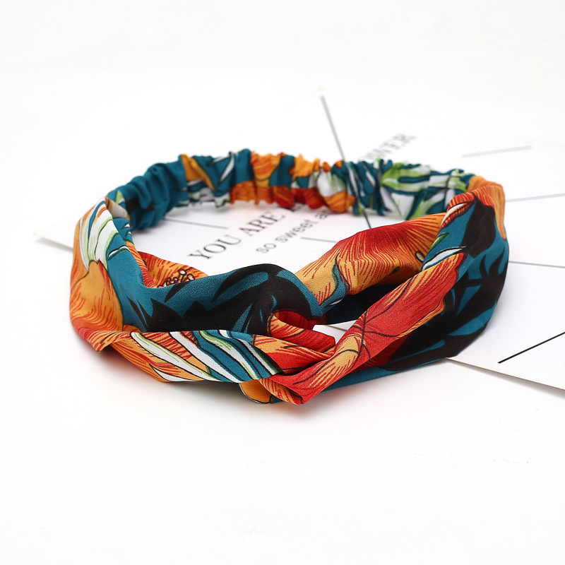 Flower elastic silk hair band view 8