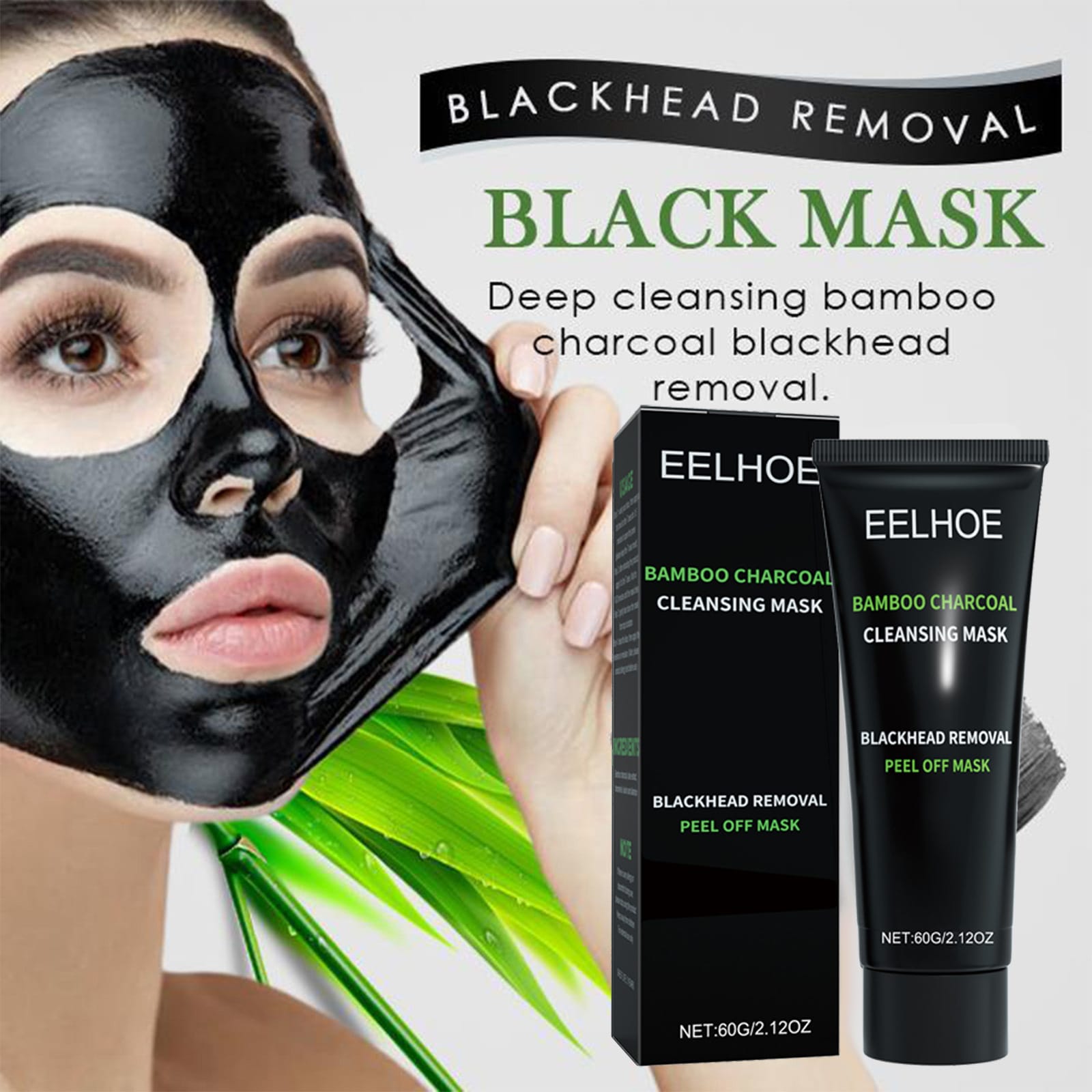 EELHOE Bamboo Charcoal Blackhead Removal Peel-Off Mask For Deep Pore Cleansing And T-Zone Oil Control view 4