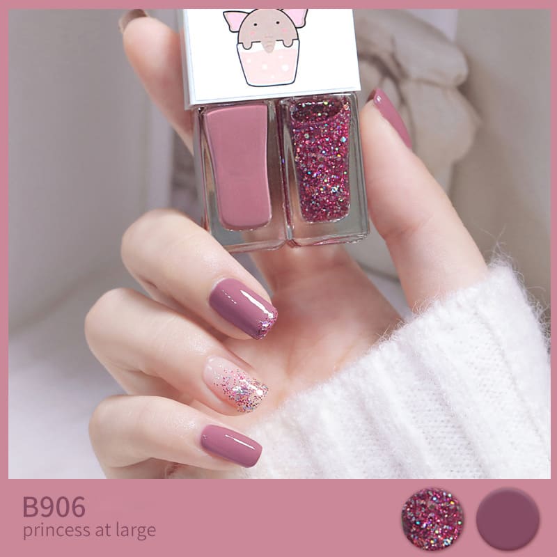 Two-tone Nail Polish New Autumn And Winter Free Baking Explosion Type Water-based Twin Set view 10