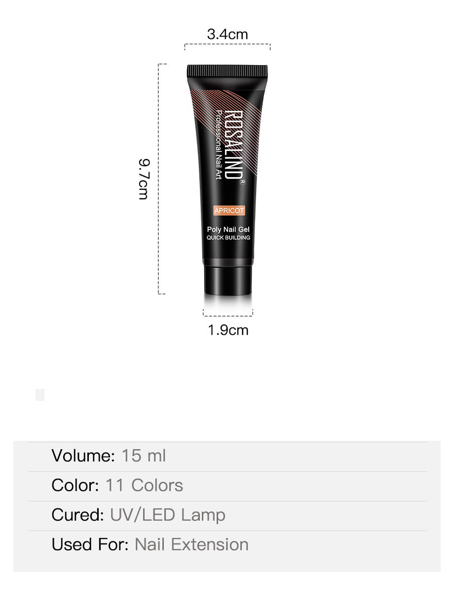 ROSALIND Manicure Extended Glue 15ml Crystal UV view 9