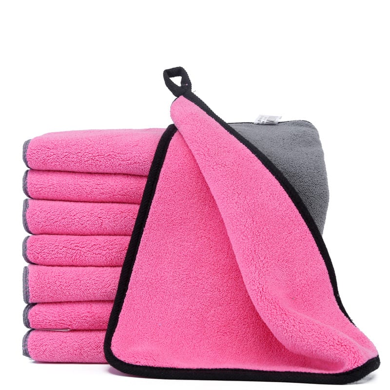 Two Color Double Sided Cleaning Car Wash Towel view 3