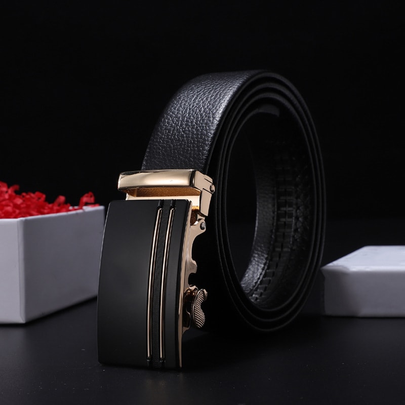 Men's Soft Leather Belt With Automatic Buckle view 6