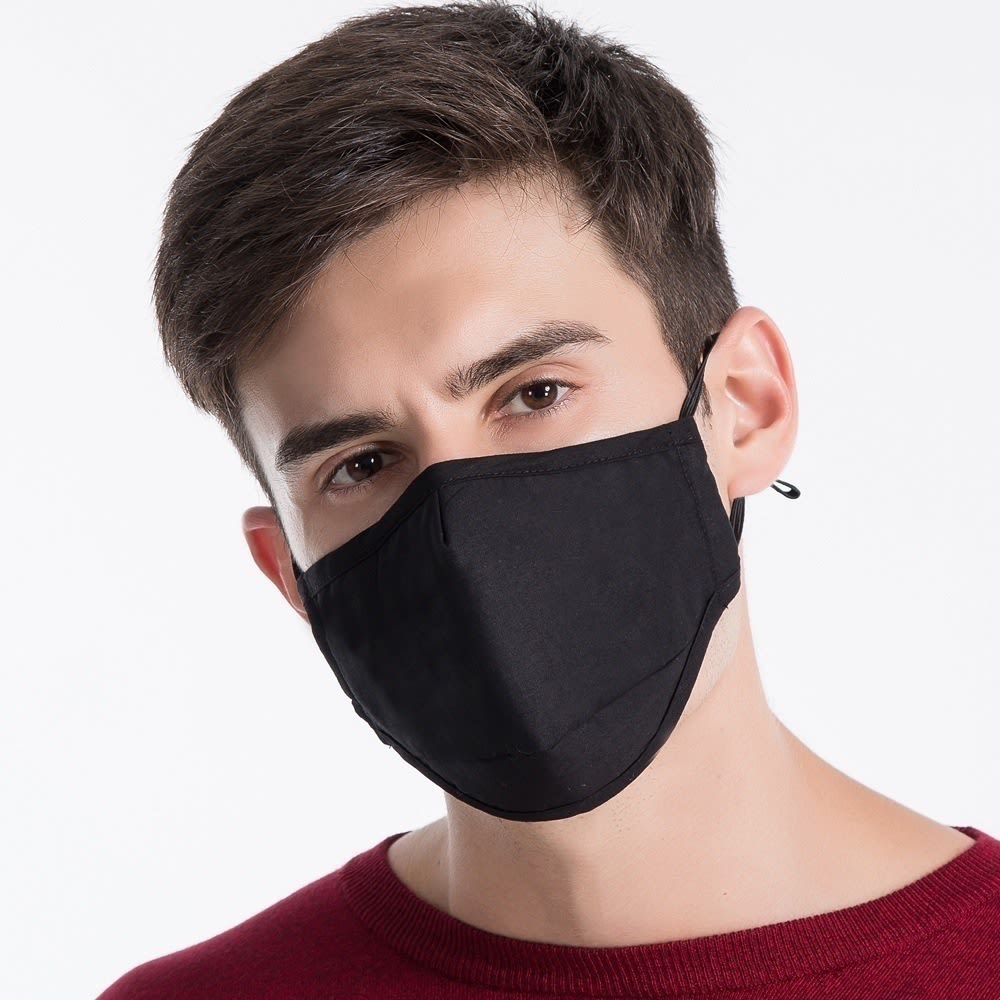 Cotton Pure Color Washable Dust-proof Warmth Mask view 5