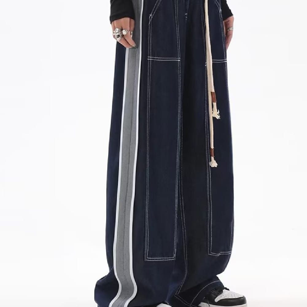 Loose Wide Leg Straight Trousers view 5