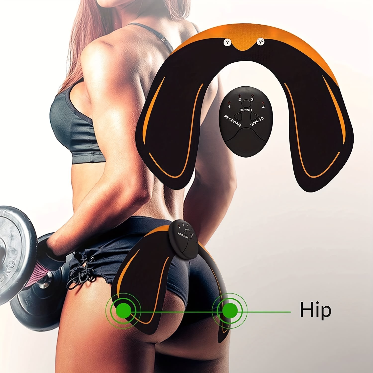 Hip Trainer, Buttock Lift Massage Device Smart Fitness Exercise Gear Home Office, Portable U-Shape Butt Lifting Workout Equipment Gifts For Women view 4