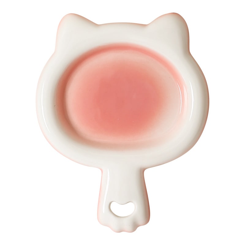 Ceramic Cat Bowl Cat Plate Snack Bowl Rice Bowl Dinner Plate Cat Food Bowl Pet Plate Shallow Mouth Bowl view 7