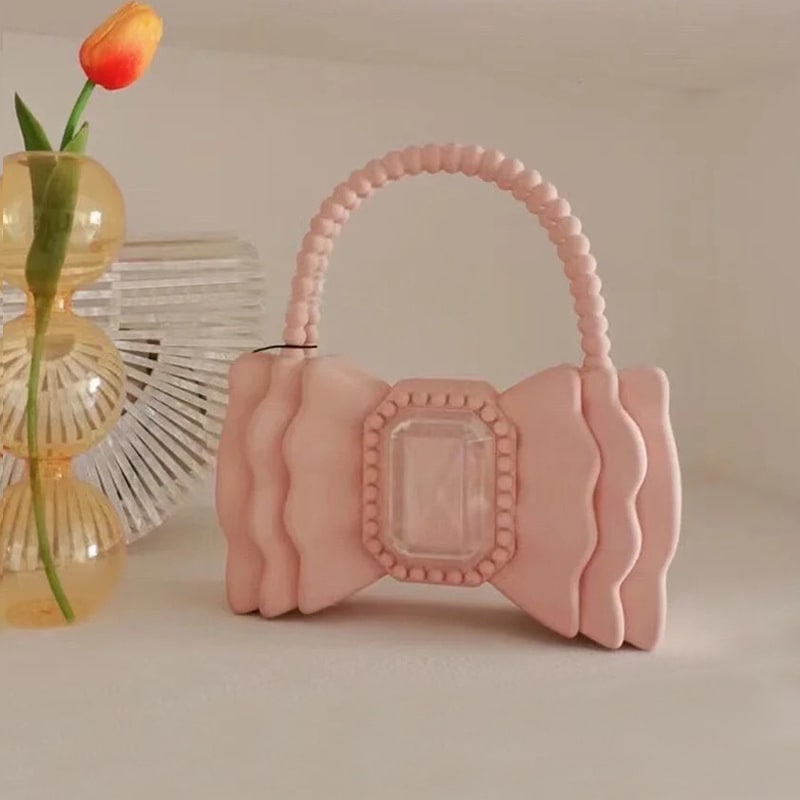 All-match Bow Princess Style Jelly Sweet Tote Bag view 9