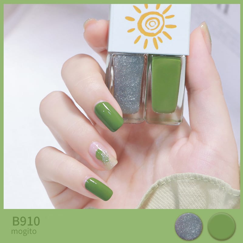 Two-tone Nail Polish New Autumn And Winter Free Baking Explosion Type Water-based Twin Set view 4