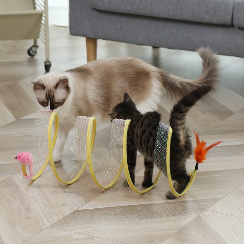 Cat Pets Toys Mouse Shape Balls Foldable Cat Kitten Play Tunnel Funny Cat Stick Mouse Supplies Simulation Mouse Pet Accessories view 6