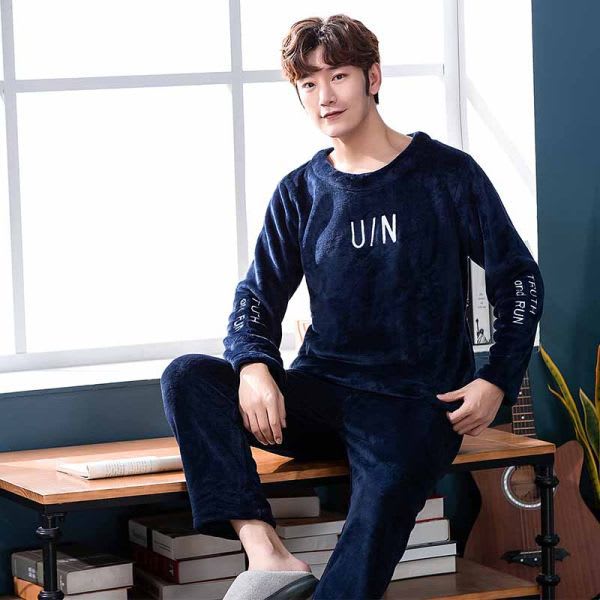 Long Sleeve Padded Flannel Pajama Suit view 2