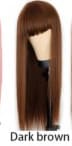 Qi Bangs Black And Brown Long Straight Hair view 4
