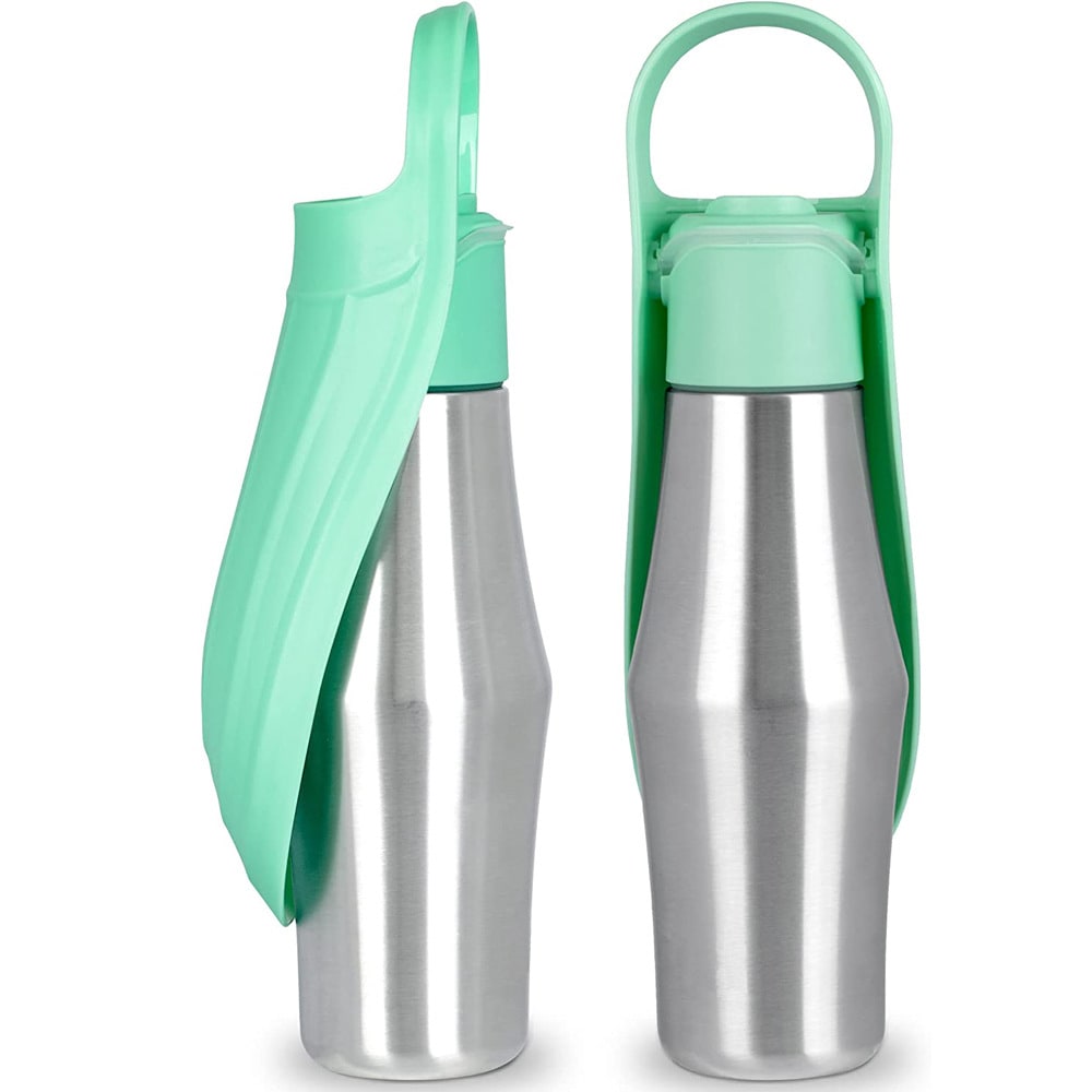 New Portable Pet Dog Water Bottle Soft Silicone Leaf Design For Dog Pets Outdoor Travel Drinking Bowls Water Dispenser view 7
