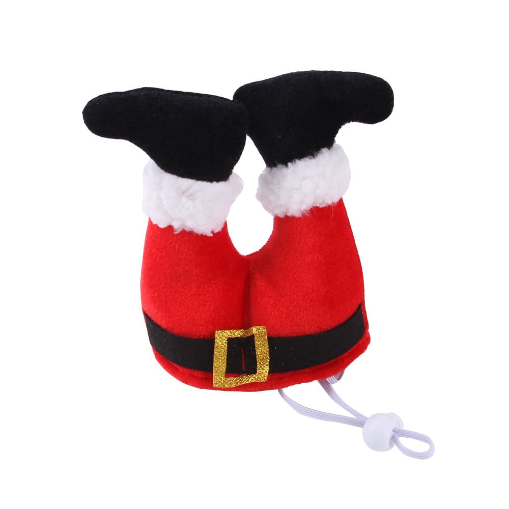 Dog Cat Christmas Costume Christmas Hat For Pet Outfit For Small Dogs Cute Fleece Hat Party Event Apparel Funny Clothes Accessory view 3