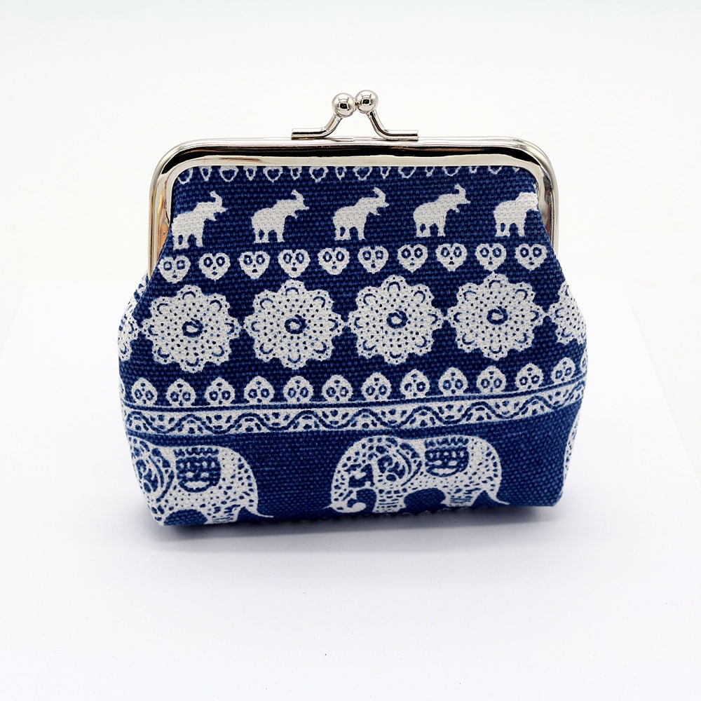 New national wind zero wallet canvas stamp coin package for lady elephant small wallet wholesale view 7