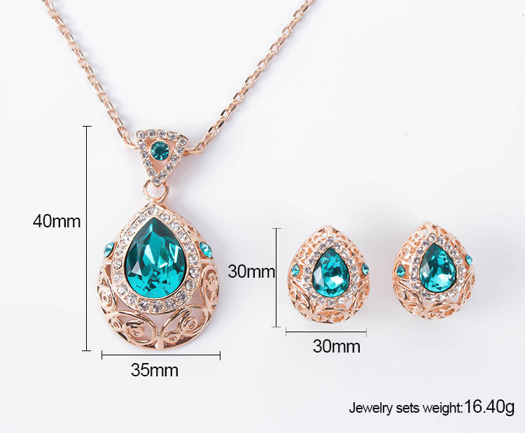 Hollow pattern jewelry set view 5