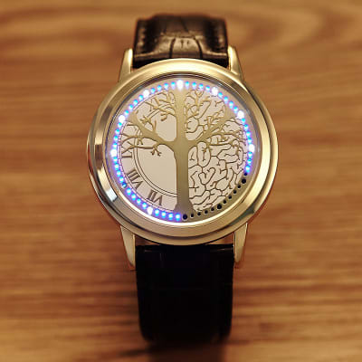 Creative new trend led touch screen watch belt creative touch table students male and female lovers real skin waterproof noctilucent view 6