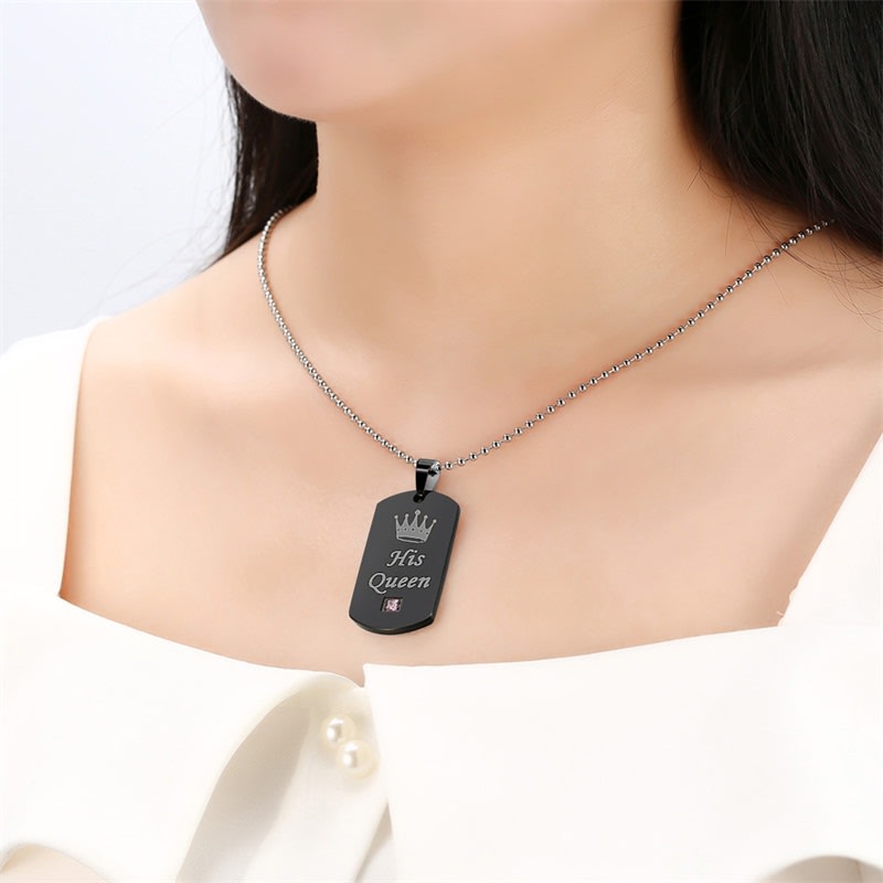 Her King & His Queen Couple Necklaces view 3