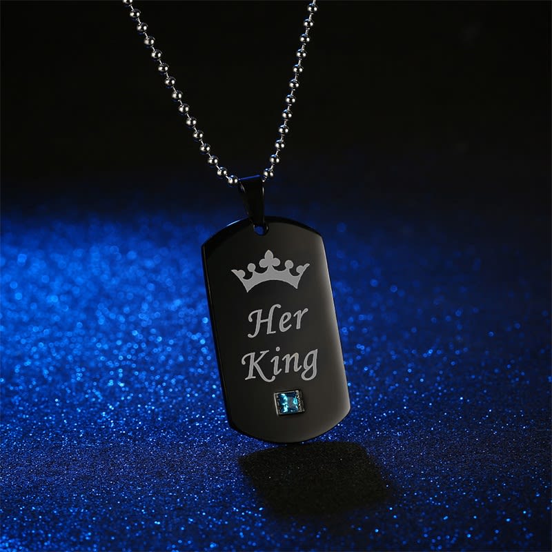 Her King & His Queen Couple Necklaces view 2